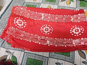 Red & White Batik Print Fabric