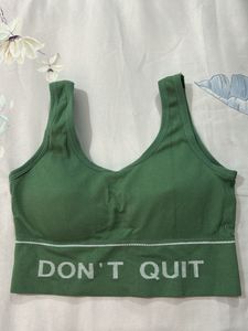 Olive Green Sports Bra - Don't Quit
