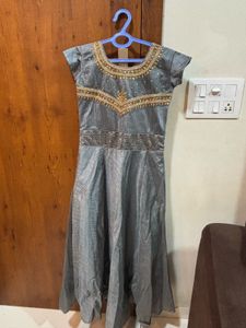 Ethnic Grey Maxi Dress