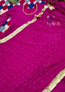 Anarkali In Purple Colour