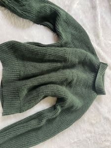 Green Oversized Sweater( Pure Wool)