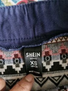 Patterned Button-Up Skirt