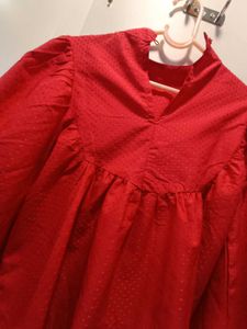 Red Long Sleeve Top