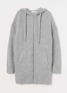 H&m Knit Zip-Up Hoodie
