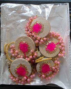 Pink Beaded Handcrafted Statement Jewelry Set