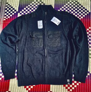 Stylish Knit Zip-Up Jacket