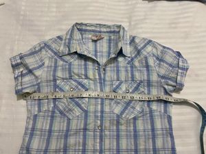 Blue Plaid Western Shirt