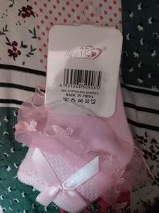Cute Pink Socks with Bow