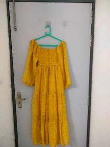 Yellow Floral Maxi Dress