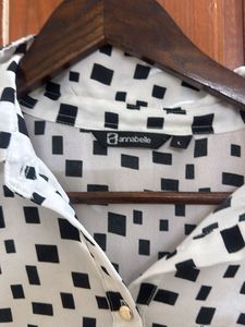 White &amp; Black Print Top