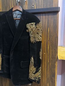 Embroidered Velvet Jacket