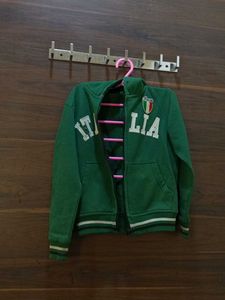 Green Colour Winter Wear Jacket