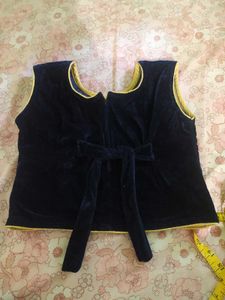 Elegant Navy Blue Velvet Lehenga Choli