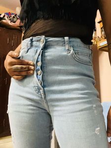Forever 21 Light Blue High-Waist Skinny Jeans 👖