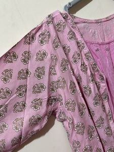 Pink Aline Kurtha Set