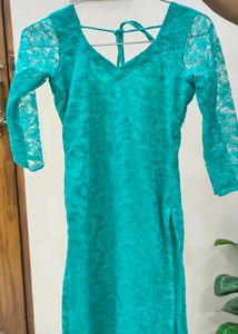 Teal Lace Top