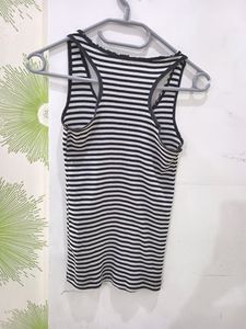 Black And White Spaghetti Top