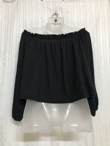 Bershka Black Off the Shoulder Top