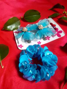 Blue Hair Accessories Set