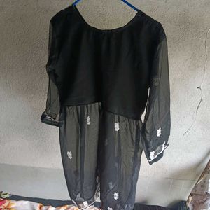 black Georgette top and tunic