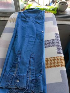 A Full Sleeve  Jeans Shirt  Used In All Occas