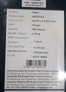 Alpha Paper A4 Size