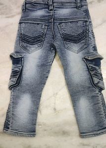 Grey Blue Jeans For Baby Girl 6 - 9 Month