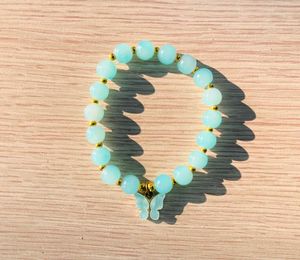 Blue Butterfly Beaded Bracelet Combo