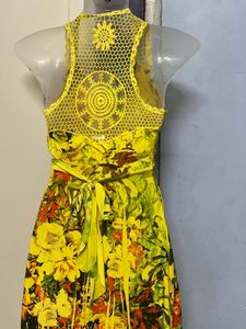 Pintrest Padded Floral Halter Dress