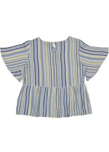 Striped Embroidered Top