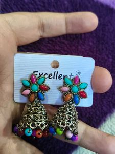 Colorful Jhumka Earrings