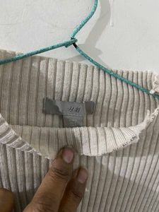 Ribbed Mock Neck Top❤️