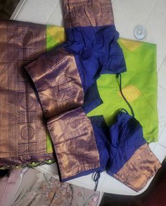 Green &amp; Purple Saree