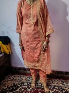 Peach  Kurta Set