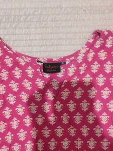 Printed Pink Short Kurti