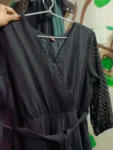 Elegant Black Wrap Dress