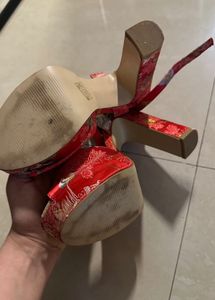 Red Floral Heels size 38