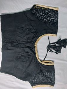 Black Embroidery Stitched Blouse