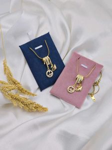18K GOLD PLATED DESIGNER CHAIN WD PENDANT