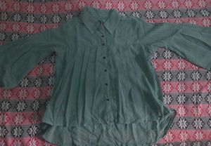 Casual Shirt with Pleats And Flared Sleeves