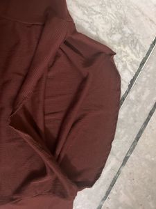 Maroon Off-Shoulder Korean top