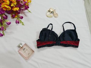 Red &amp; Black Lace Bra