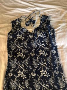 BLUE FLORAL PRINT COTTON  KURTA SET