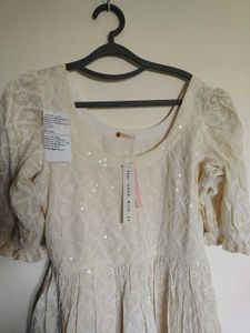 Ivory Embroidered Dress