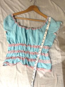 Cute Lace Trim Imported Top