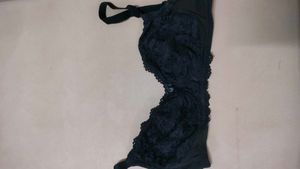 Elegant Navy Blue Lace Bra