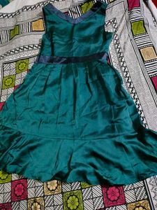 Green Satin Dress