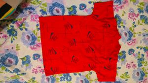 Red Fendi Inspired Toddler Tee