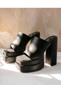 Y2k Black Block Heels