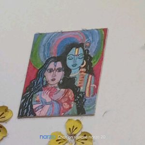 Radha Krishna Handmade Painting